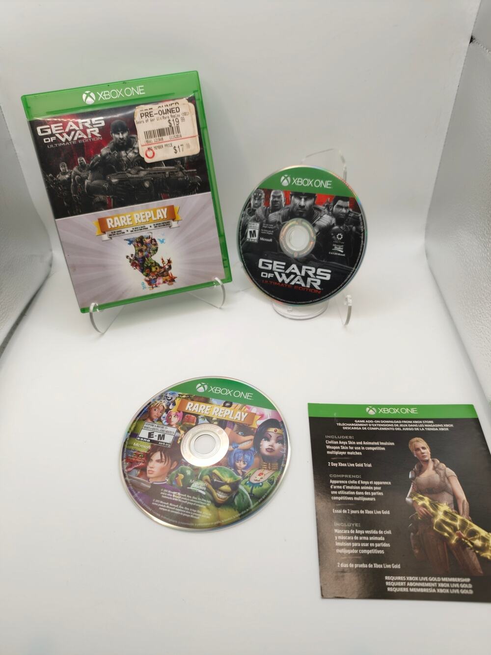 Gears of War Ultimate Edition Xbox One + Rare Replay CIB